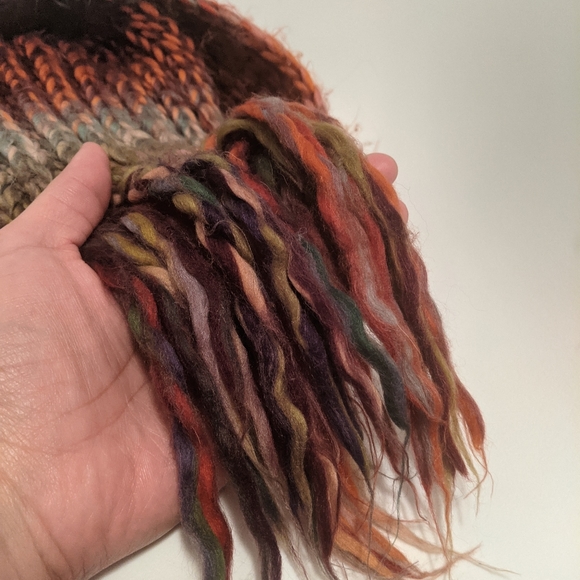 Chunky Knit Bohemian Scarf - Picture 5 of 7